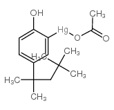 2-hydroxy-5-(1,1,3,3-tetramethylbutyl)phenylmercury acetate Structure