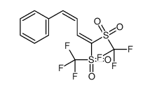 4,4-bis(trifluoromethylsulfonyl)buta-1,3-dienylbenzene结构式