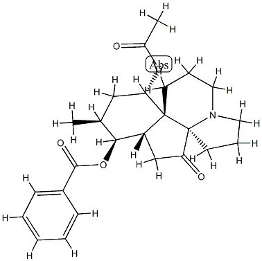 (13S)-13β-Acetyloxy-8α-benzoyloxyserratinan-5-one结构式