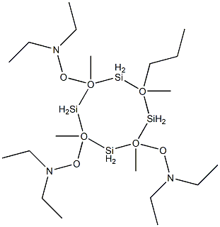 N,N',N''-[(2,4,6,8-四甲基-2,4,6-三基)三(氧基)]三[N-乙基]乙胺结构式