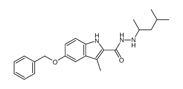 N2-(4-Methyl-2-pentyl)-2-(3-methyl-5-benzyloxyindolyl)-carbohydrazid结构式