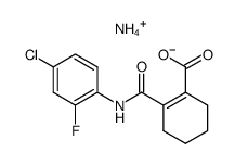 ammonium 2-(4-chloro-2-fluorophenylaminocarbonyl)-1-cyclohexene-1-carboxylate结构式