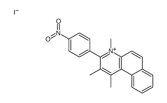1,2,4-trimethyl-3-(4-nitrophenyl)benzo[f]quinolin-4-ium,iodide结构式