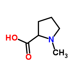 1-甲基吡咯烷-2-甲酸结构式