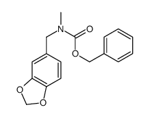 (苯并[d][1,3]二氧代-5-甲基)(甲基)氨基甲酸苄酯结构式
