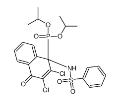 N-[2,3-dichloro-1-di(propan-2-yloxy)phosphoryl-4-oxonaphthalen-1-yl]benzenesulfonamide结构式