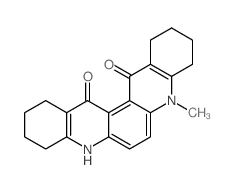 5-methyl-2,3,4,8,9,10,11,12-octahydro-1H-quinolino[3,2-a]acridine-13,14-dione结构式