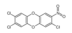 2-nitro-3,7,8-trichlorodibenzo-4-dioxin Structure