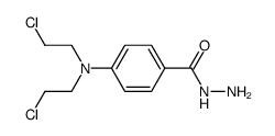 4-[bis-(2-chloroethyl)amino]benzoic acid hydrazide Structure