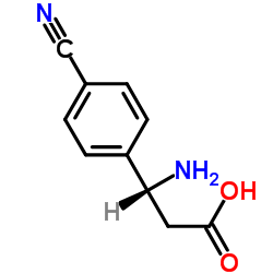 (R)-3-氨基-3- (4-苯腈基)丙酸结构式
