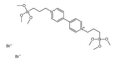 trimethoxy-[3-[4-[1-(3-trimethoxysilylpropyl)pyridin-1-ium-4-yl]pyridin-1-ium-1-yl]propyl]silane,dibromide结构式