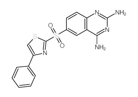 6-[(4-phenyl-1,3-thiazol-2-yl)sulfonyl]quinazoline-2,4-diamine Structure