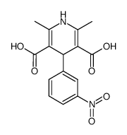 1,4-dihydro-2,6-dimethyl-4-(3'-nitrophenyl)-pyridine-3,5-dicarboxylic acid Structure