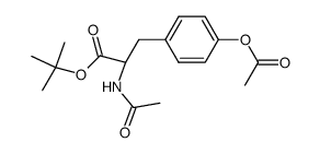 3-(4-Acetoxy-phenyl)-2-acetylamino-propionic acid tert-butyl ester Structure