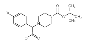 2-(4-Boc-哌嗪)-2-(4-溴苯基)乙酸结构式