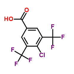 3,5-二三氟甲基-4-氯苯甲酸结构式