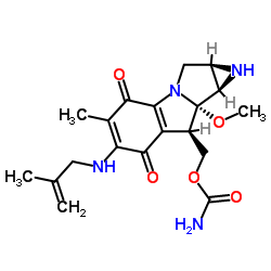 Azirino[2,3:3,4]pyrrolo[1,2-a]indole-4,7-dione, 8-[[ (aminocarbonyl)oxy]methyl]-1,1a,2,8,8a, 8b-hexahydro-8a-methoxy-5-methyl-6-[(2-methyl-2-propenyl)amino]-, (1aR-(1a.alpha.,8.beta.,8a.alpha.,8b.alph Structure