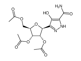 2',3',5'-tri-O-acetylpyrazofurin Structure