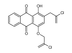 2-(2'-chloroprop-2'-enyl)-4-(2''-chloroprop-2''-enyloxy)-1-hydroxyanthraquinone Structure