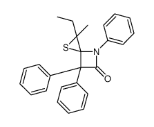 2-ethyl-2-methyl-4,4,6-triphenyl-1-thia-6-azaspiro[2.3]hexan-5-one结构式