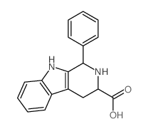 1-苯基-2,3,4,9-四氢-1H-beta-咔啉-3-羧酸结构式