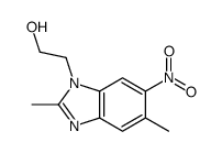 2-(2,5-dimethyl-6-nitrobenzimidazol-1-yl)ethanol结构式