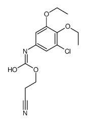 2-cyanoethyl N-(3-chloro-4,5-diethoxyphenyl)carbamate Structure