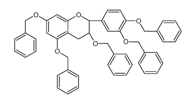 (2R-trans)-2-[3,4-bis(phenylmethoxy)phenyl]-3,4-dihydro-3,5,7-tris(phenylmethoxy)-2H-1-benzopyran Structure