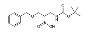 (S)-3-(BENZYLOXY)-2-(((TERT-BUTOXYCARBONYL)AMINO)METHYL)PROPANOIC ACID结构式