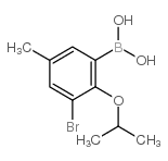 3-溴-2-异丙氧基-5-甲基苯基硼酸结构式