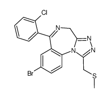 8-bromo-6-(2-chlorophenyl)-1-(methylsulfanylmethyl)-4H-[1,2,4]triazolo[4,3-a][1,4]benzodiazepine结构式