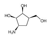 (+/-)-(1α,2α,3α,5α)-3-amino-5-(hydroxymethyl)-1,2-cyclopentanediol Structure