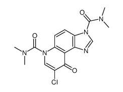 8-chloro-3,6-bis(N,N-dimethylcarbamoyl)-3H,6H-imidazo<4,5-f>quinol-9-one结构式
