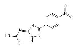 [5-(4-nitrophenyl)-1,3,4-thiadiazol-2-yl]thiourea结构式
