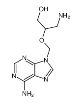 3-amino-2-[(6-aminopurin-9-yl)methoxy]propan-1-ol结构式