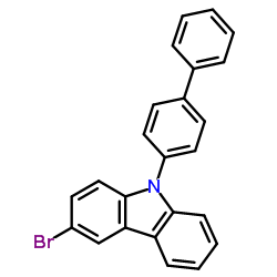 9-([1,1'-Biphenyl]-4-yl)-3-bromo-9H-carbazole structure