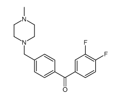 3,4-DIFLUORO-4'-(4-METHYLPIPERAZINOMETHYL) BENZOPHENONE structure