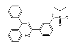 N-benzhydryl-3-(propan-2-ylsulfonylamino)benzamide结构式