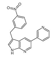 3-[(3-nitrophenyl)methyl]-5-pyridin-3-yl-1H-pyrrolo[2,3-b]pyridine Structure