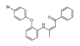 3-[2-(4-bromophenoxy)anilino]-1-phenylbut-2-en-1-one结构式