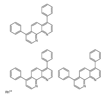 tris(4,7-diphenyl-1,10-phenanthroline)-rhodium (III) structure