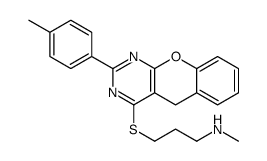 N-methyl-3-[[2-(4-methylphenyl)-5H-chromeno[2,3-d]pyrimidin-4-yl]sulfanyl]propan-1-amine Structure