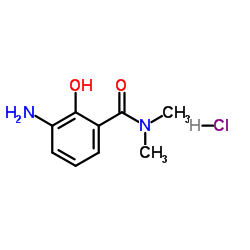 3-氨基-2-羟基-N,N-二甲基苯甲酰胺盐酸盐结构式