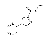 rac-4,5-Dihydro-5-(2-pyridyl)-3-isoxazolcarbonsaeure-ethylester结构式