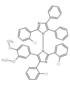 2,2',4-三(2-氯苯基)-5-(3,4-二甲氧基苯基)-4'5'-二苯基-1,1'-二咪唑结构式