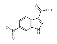 1H-Indole-3-carboxylicacid, 6-nitro- Structure