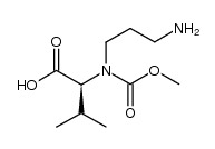 N-(3-aminopropyl)-N-(methoxycarbonyl)-L-valine结构式