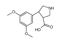 (3S,4R)-4-(3,5-二甲氧基苯基)吡咯烷-3-羧酸结构式