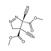 (3R,4S)-3,4-Dicyano-4,5-dihydro-3H-pyrazole-3,4-dicarboxylic acid dimethyl ester Structure