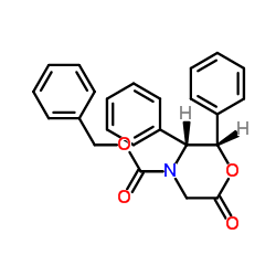 BENZYL (2S,3R)-(+)-6-OXO-2,3-DIPHENYL-4-MORPHOLINECARBOXYLATE structure